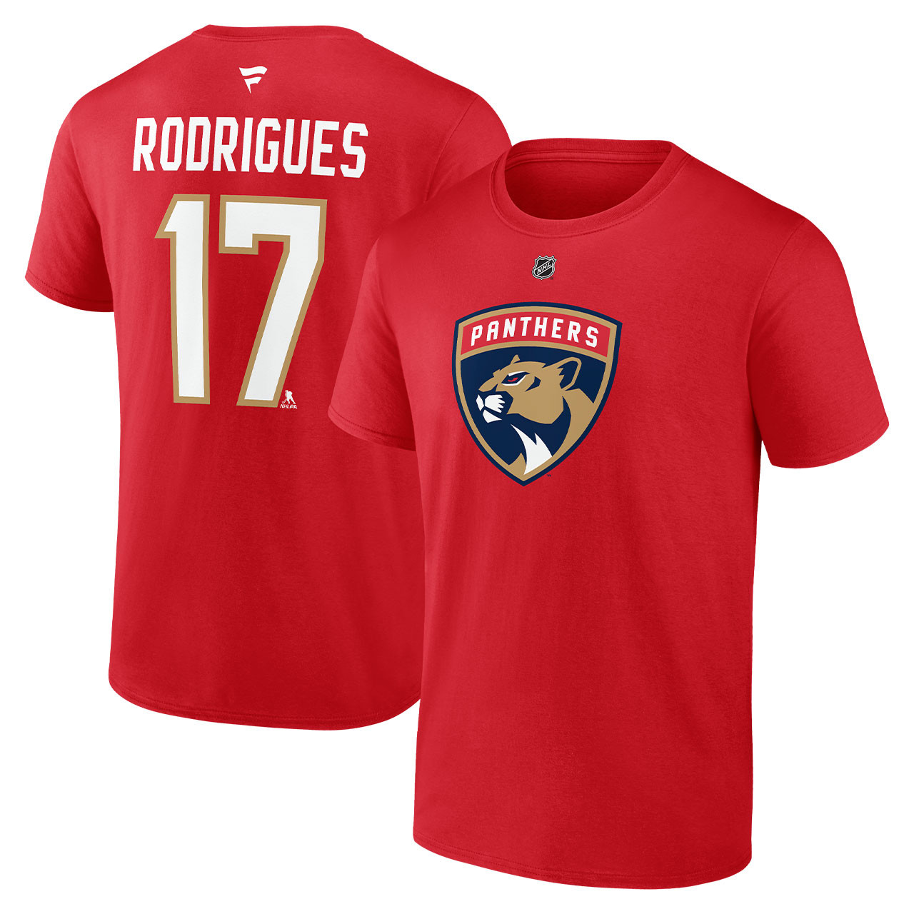 Florida Panthers #17 Evan Rodrigues Name & Number Shirt