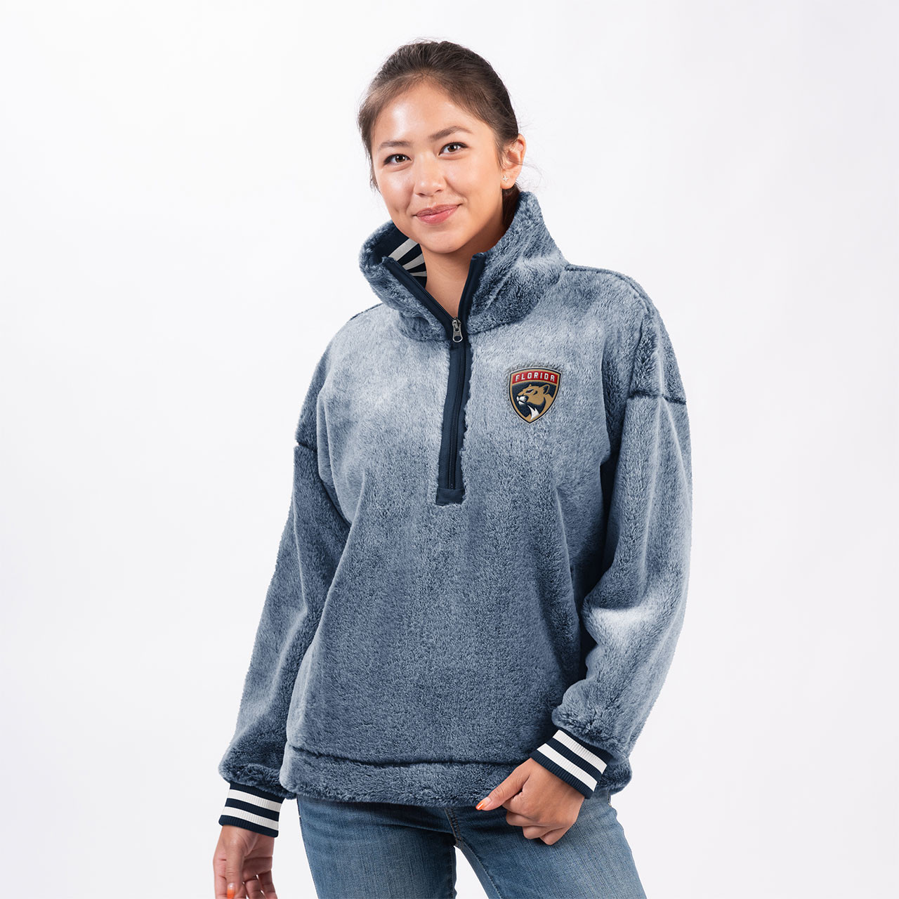 Florida Panthers Women's Left Field 1/2 Zip Hood Pullover