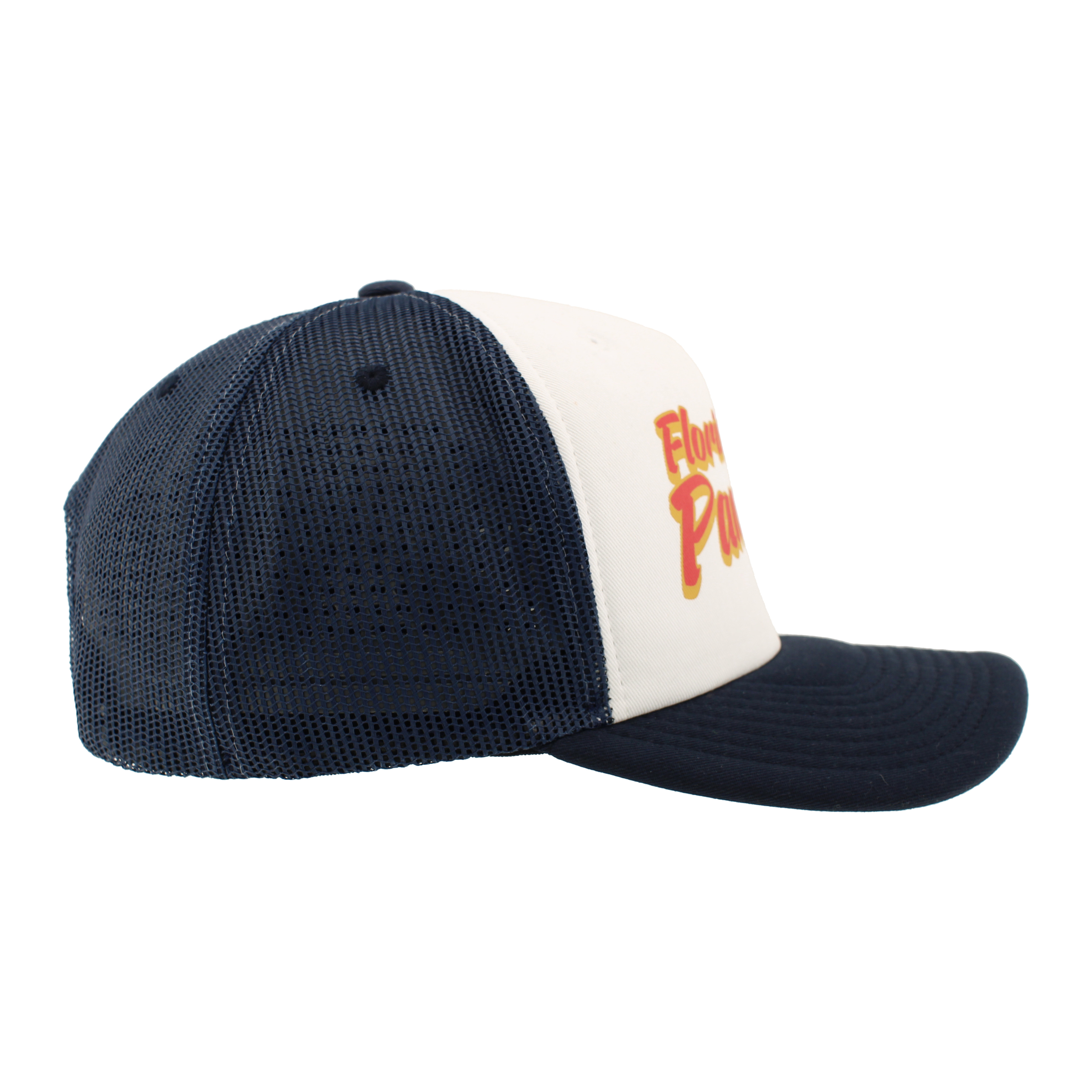 Florida Panthers Screen Script Palm Foam Trucker Cap