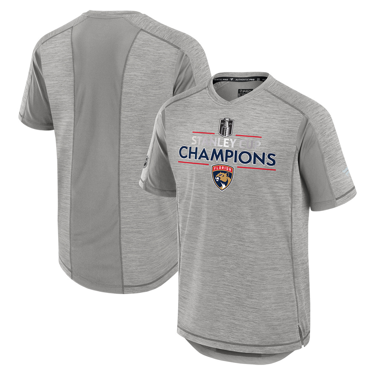 Florida Panthers 2024 Stanley Cup Champions Authentic Pro Short Sleeve Performance Shirt