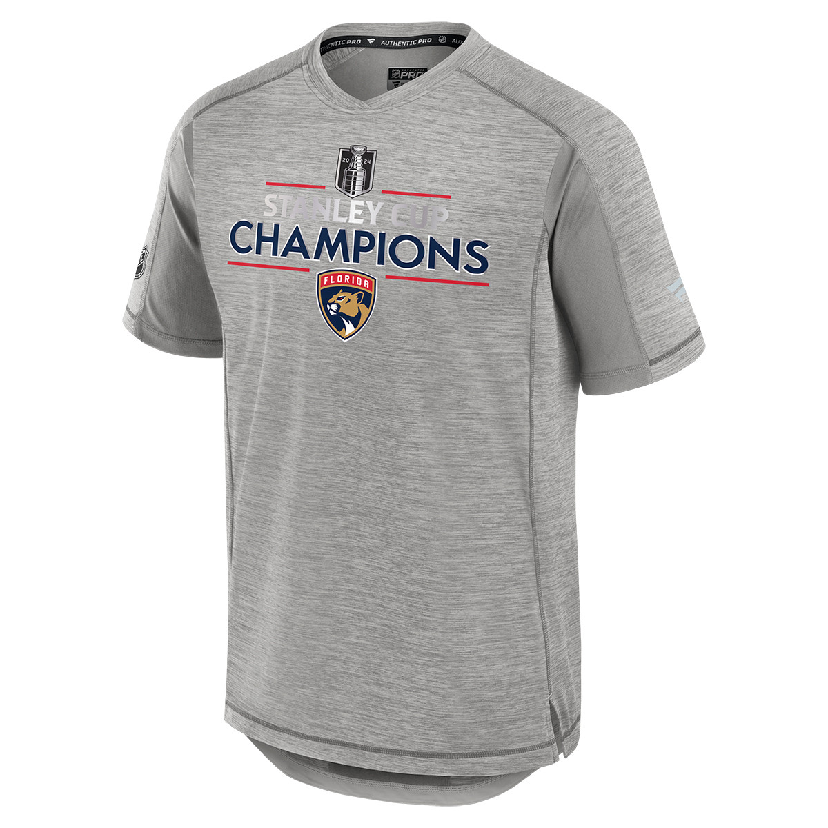 Florida Panthers 2024 Stanley Cup Champions Authentic Pro Short Sleeve Performance Shirt