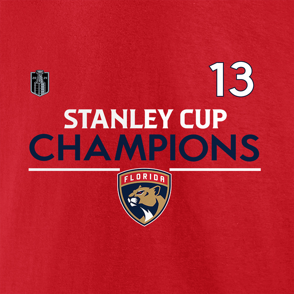 Florida Panthers 2024 Stanley Cup Champions #13 Sam Reinhart T