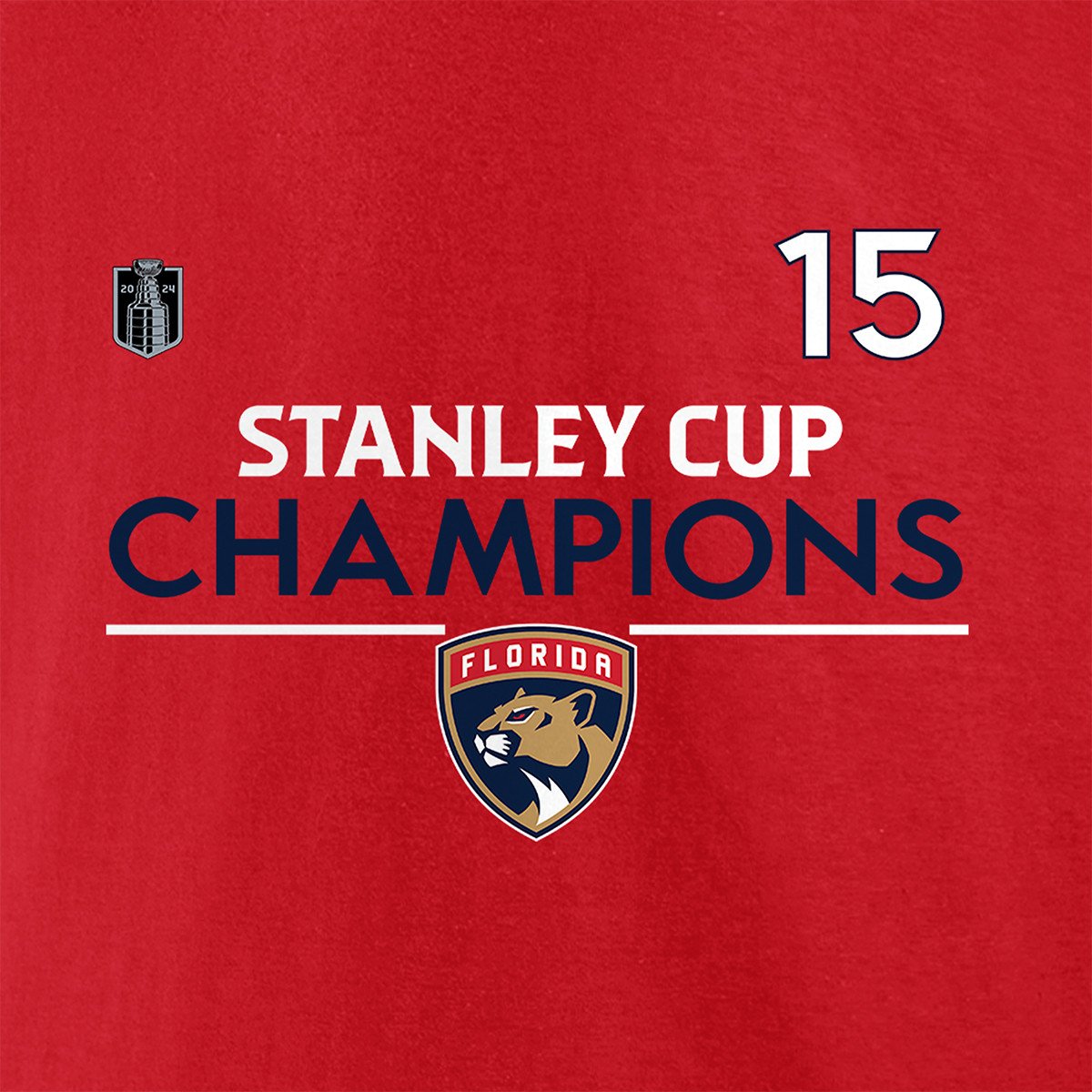Florida Panthers 2024 Stanley Cup Champions #15 Anton Lundell T-Shirt