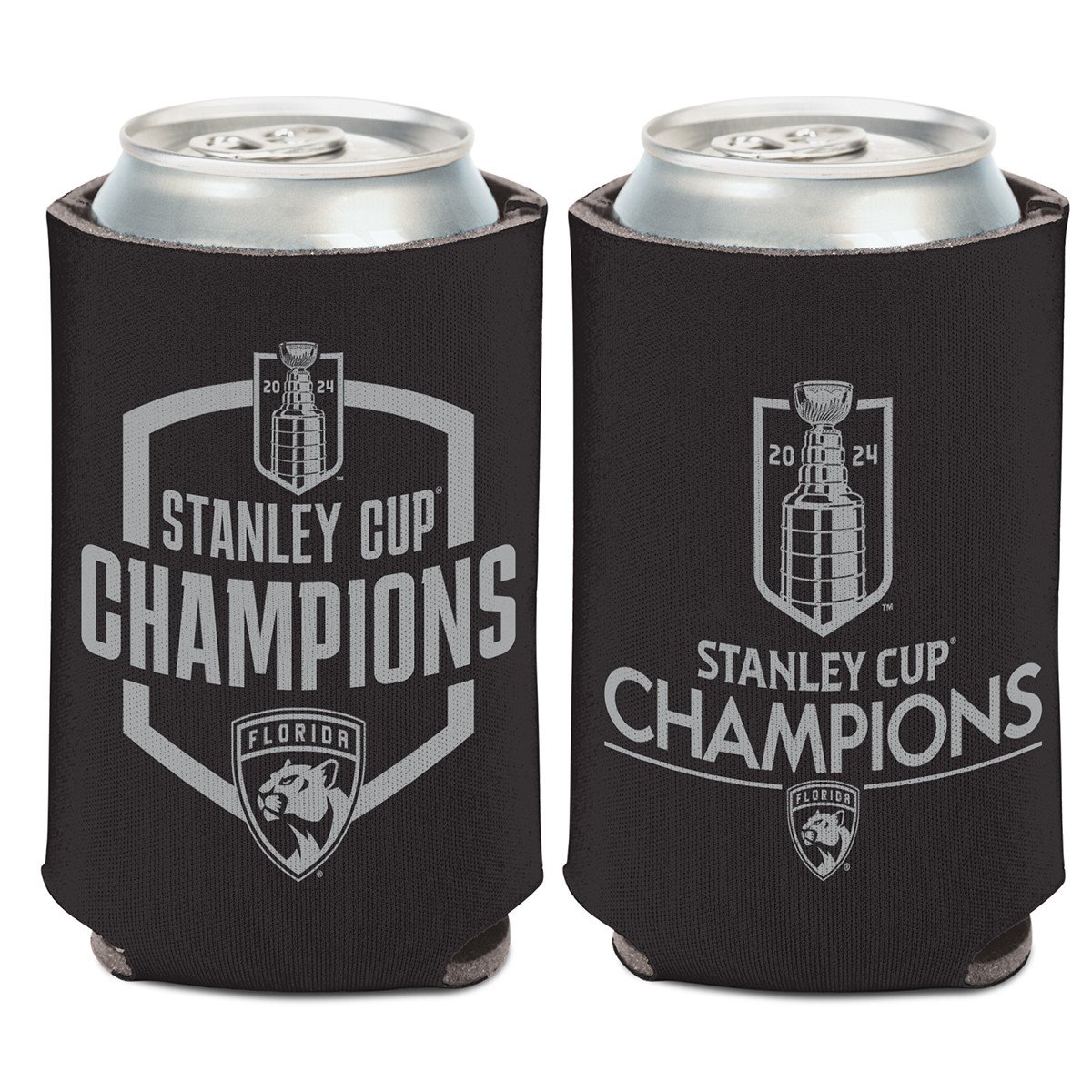 Florida Panthers 2024 Stanley Cup Champions Black Can Cooler