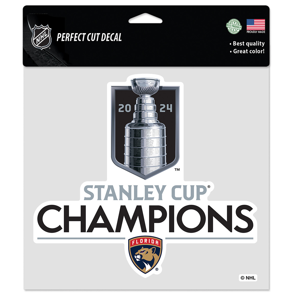 Florida Panthers 2024 Stanley Cup Champions Perfect Cut Decal
