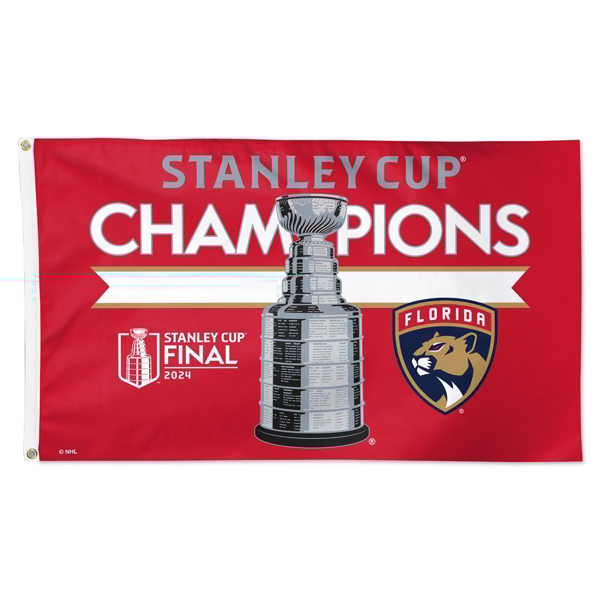 Florida Panthers 2024 Stanley Cup Champions Deluxe Flag