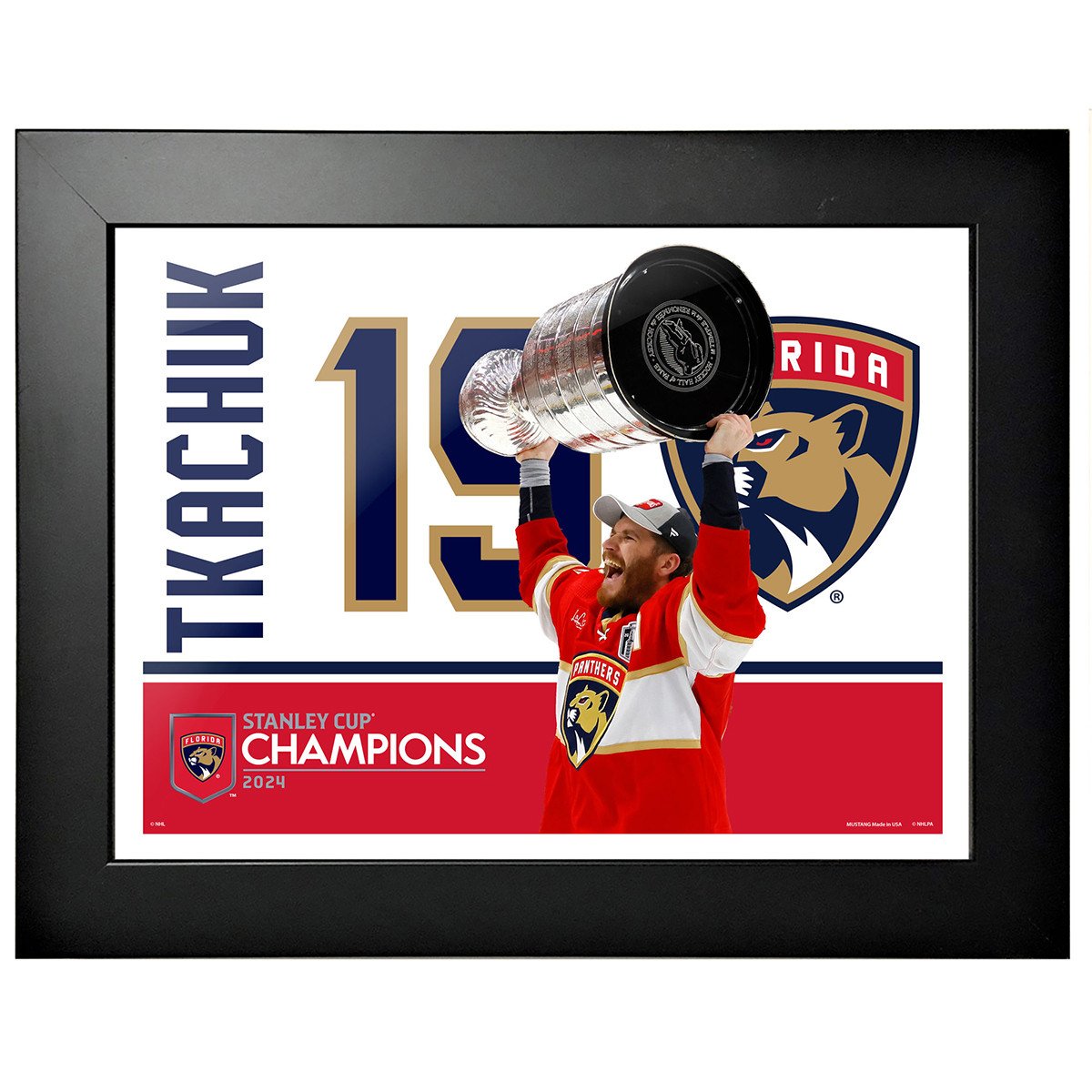 Florida Panthers 2024 Stanley Cup Champions Matthew Tkachuk Framed Collectible