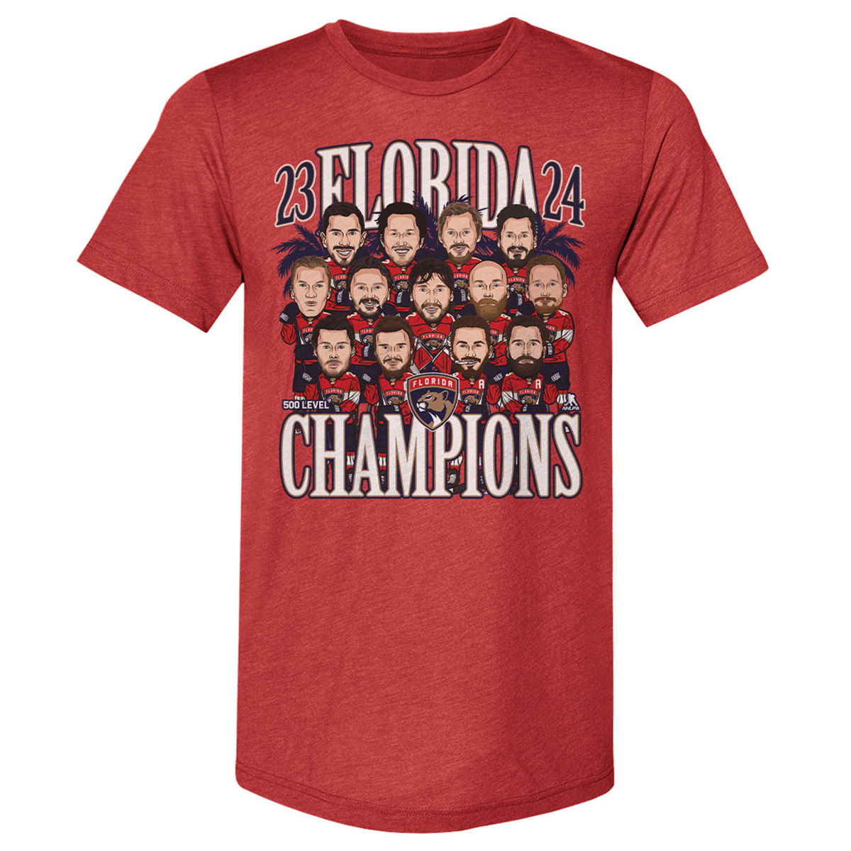 Florida Panthers Youth 2024 Stanley Cup Champions Bobblehead T-Shirt