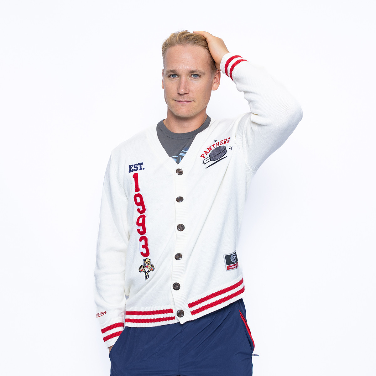 Florida Panthers Full Button Cardigan Sweater