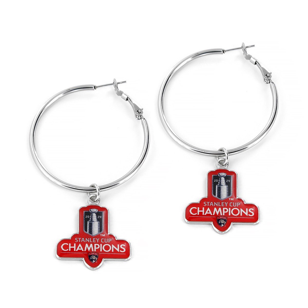 Florida Panthers 2024 Stanley Cup Champions Hoop Earrings