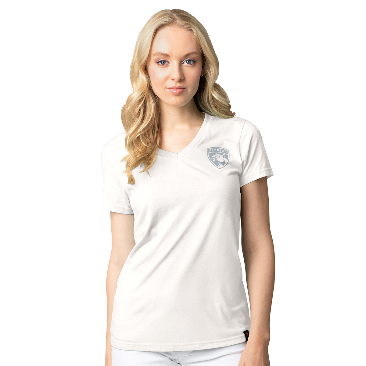 Florida Panthers Women's Margaritaville Reel Struggle V-Neck T-Shirt