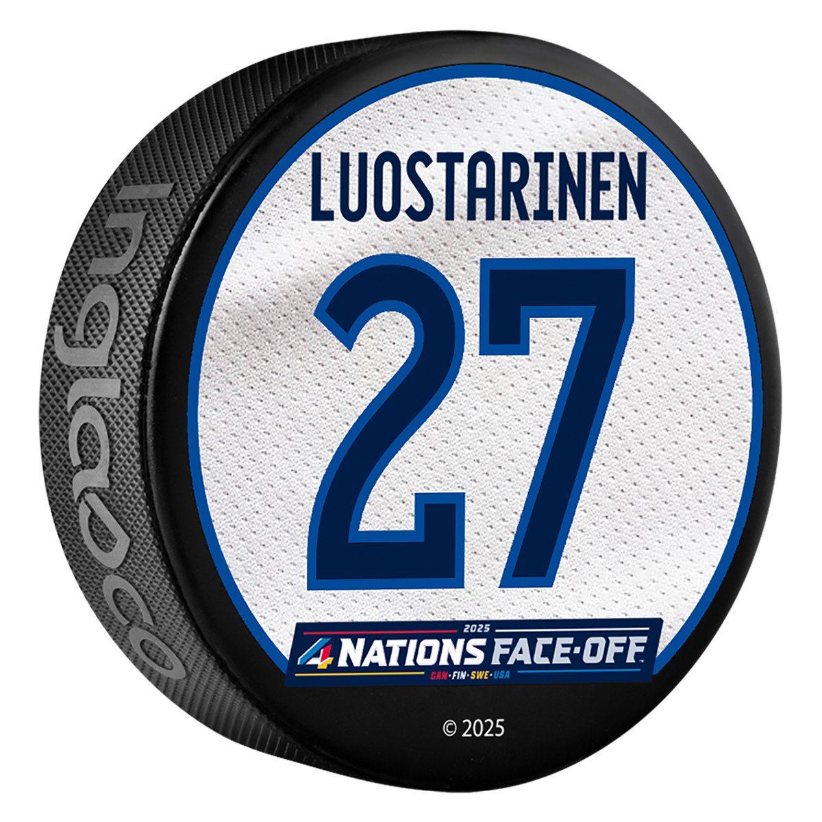 NHL 4 Nations Finland #27 Eetu Luostarinen Puck