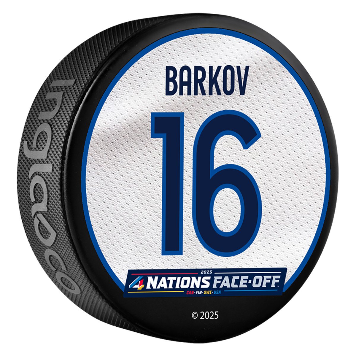 NHL 4 Nations Finland #16 Aleksander Barkov Puck