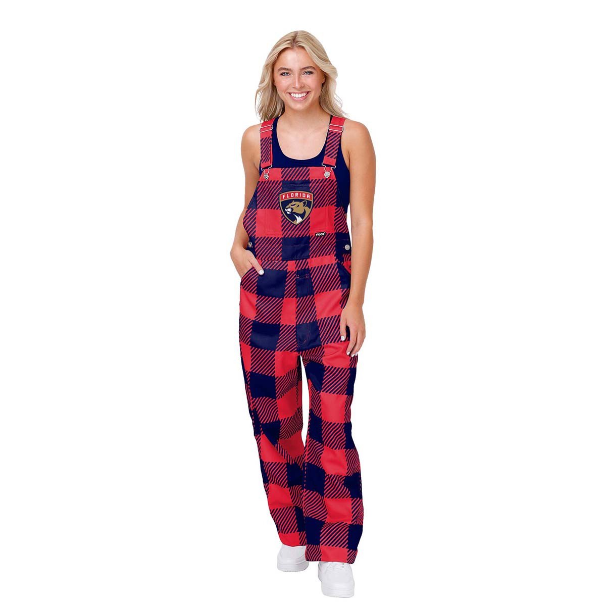 Florida Panthers Women's Buffalo Stripe Overalls
