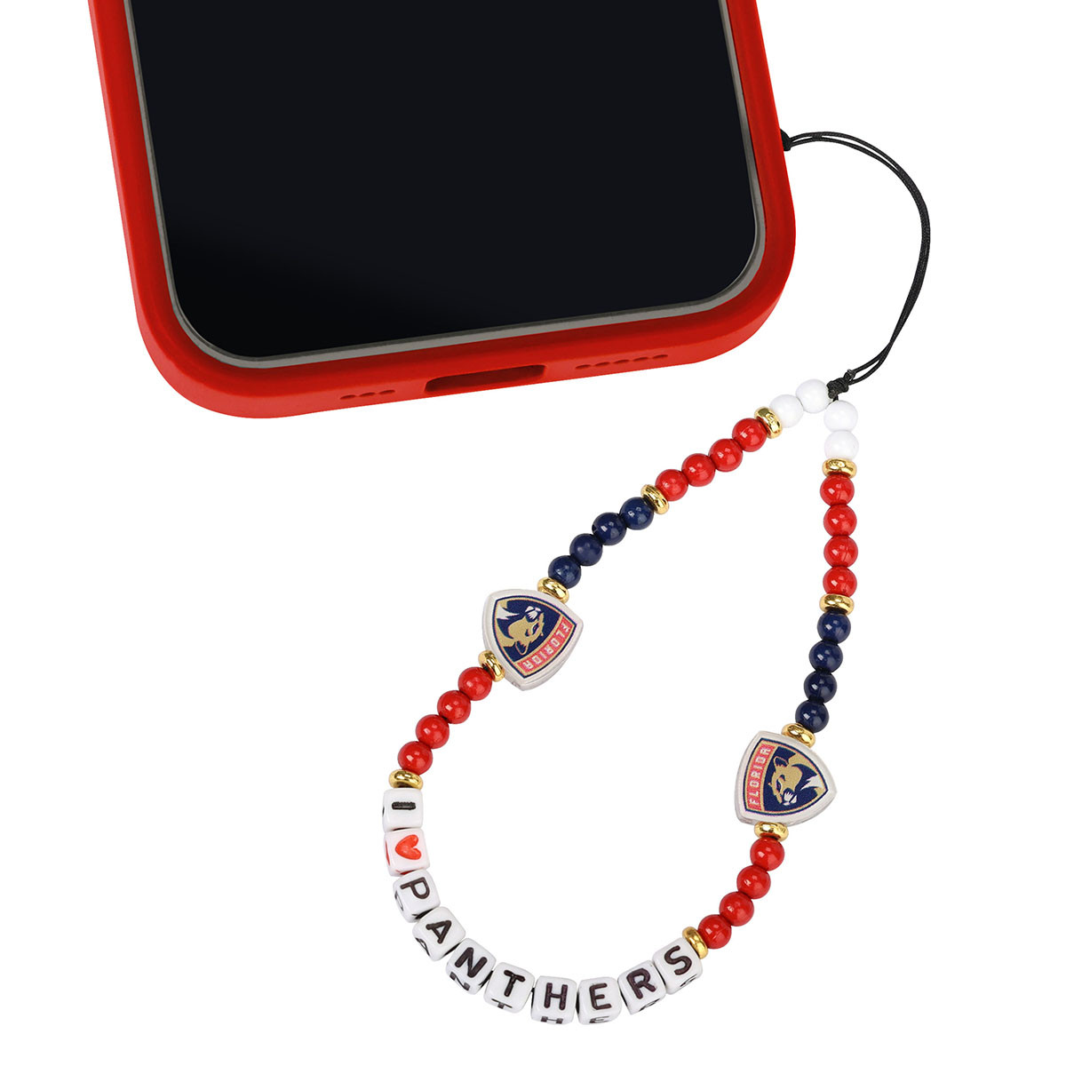 Florida Panthers Beaded Phone Charm