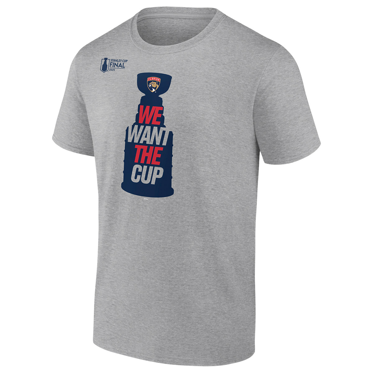 ZAMST CUP 公式シャツ MILEGRA Florida Panthers 2025 Stanley Cup Final We Want the Cup T-Shirt