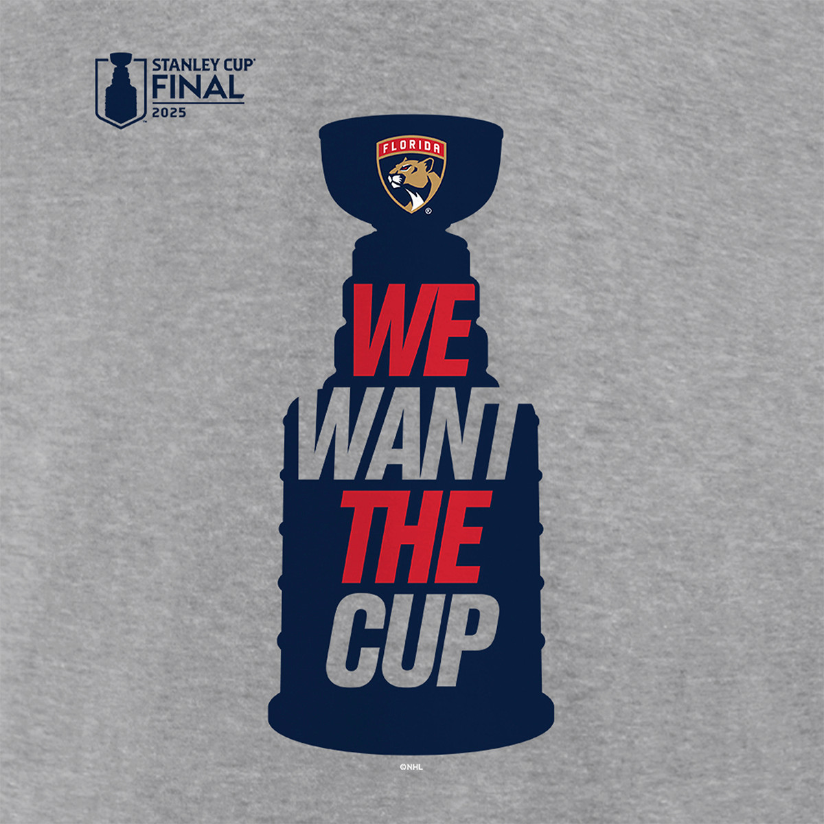 Florida Panthers 2025 Stanley Cup Final We Want the Cup T-Shirt