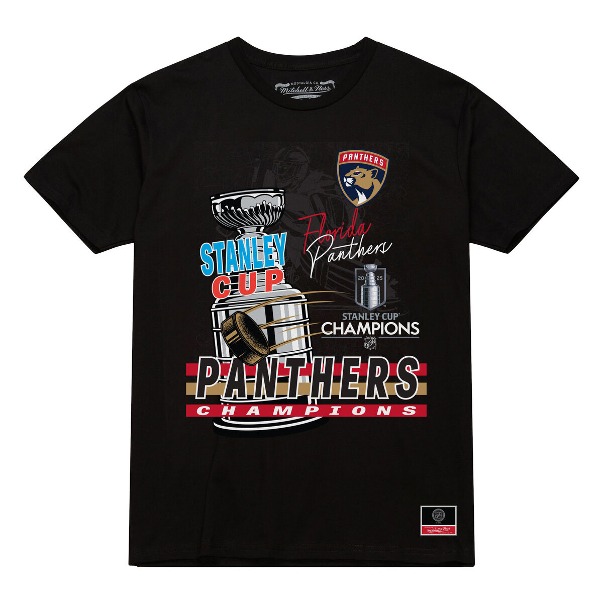 Florida Panthers 2025 Stanley Cup Champions Raise the Cup T-Shirt