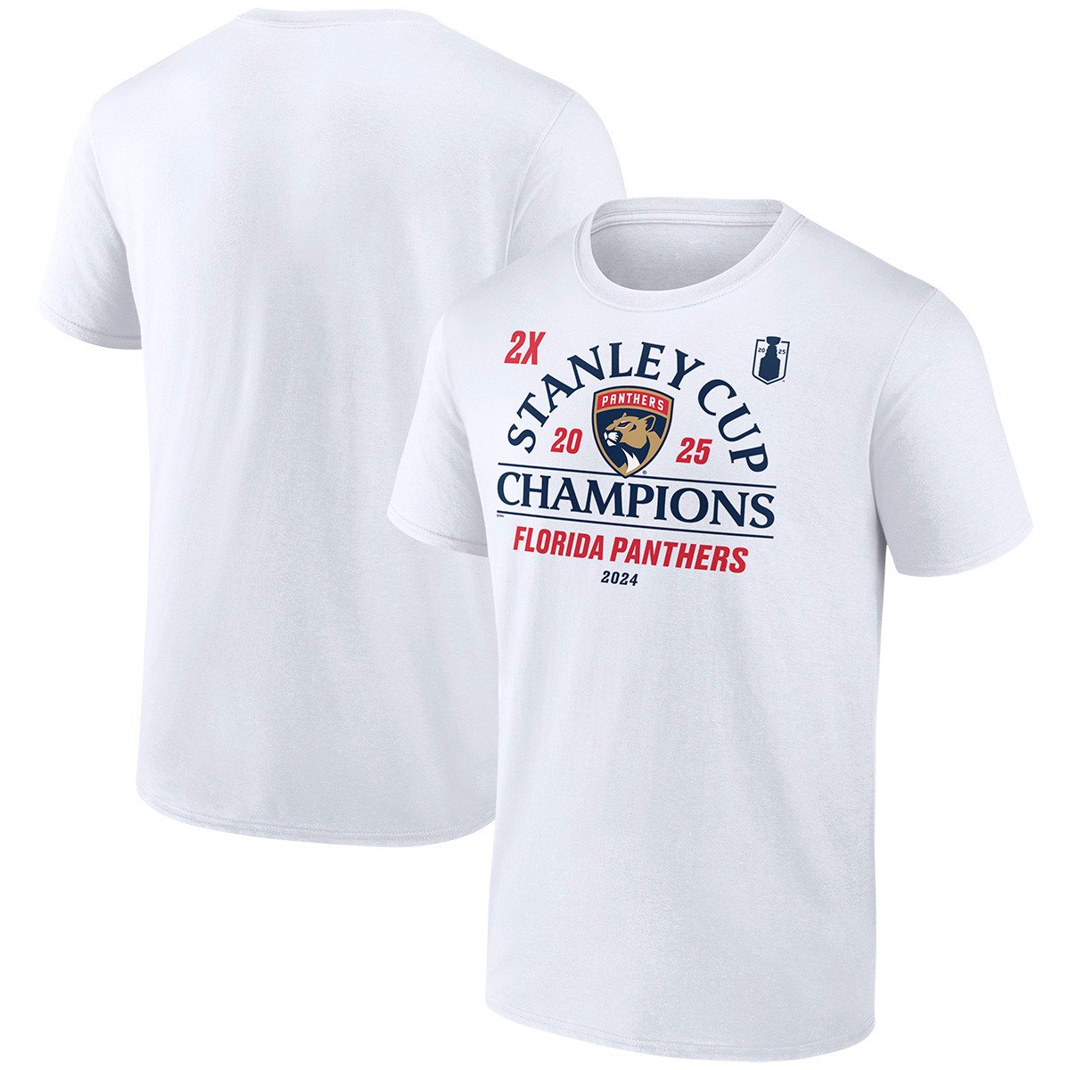 Florida Panthers 2024-2025 Back-to-Back Stanley Cup Champions Top Line T-Shirt