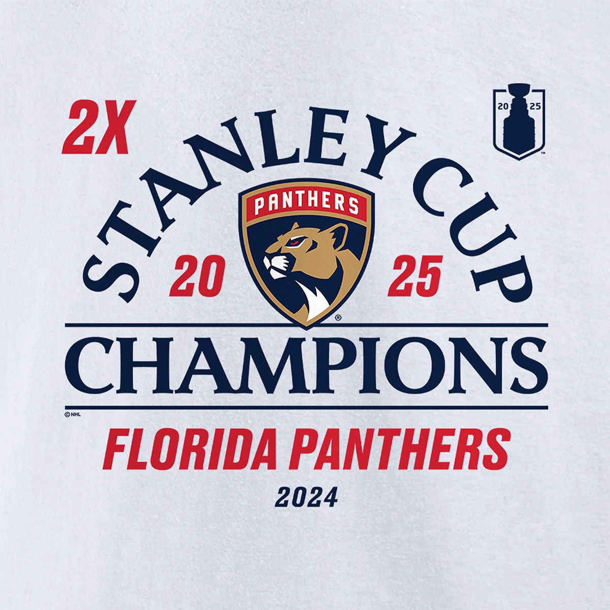 Florida Panthers 2024-2025 Back-to-Back Stanley Cup Champions Top Line Long Sleeve T-Shirt