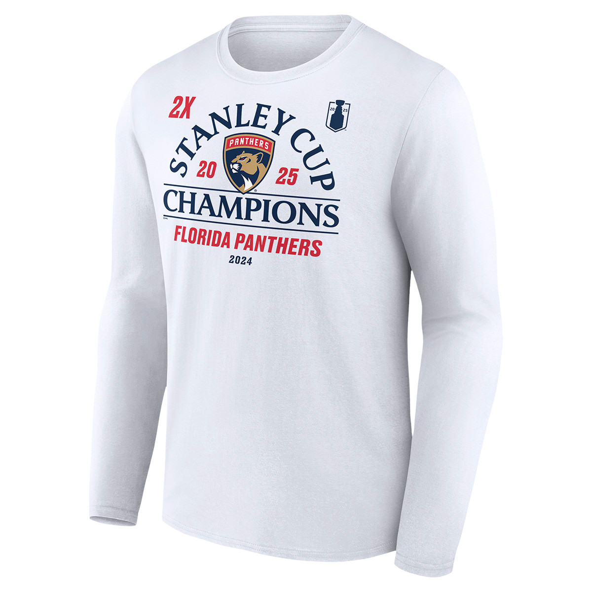 Florida Panthers 2024-2025 Back-to-Back Stanley Cup Champions Top Line Long Sleeve T-Shirt