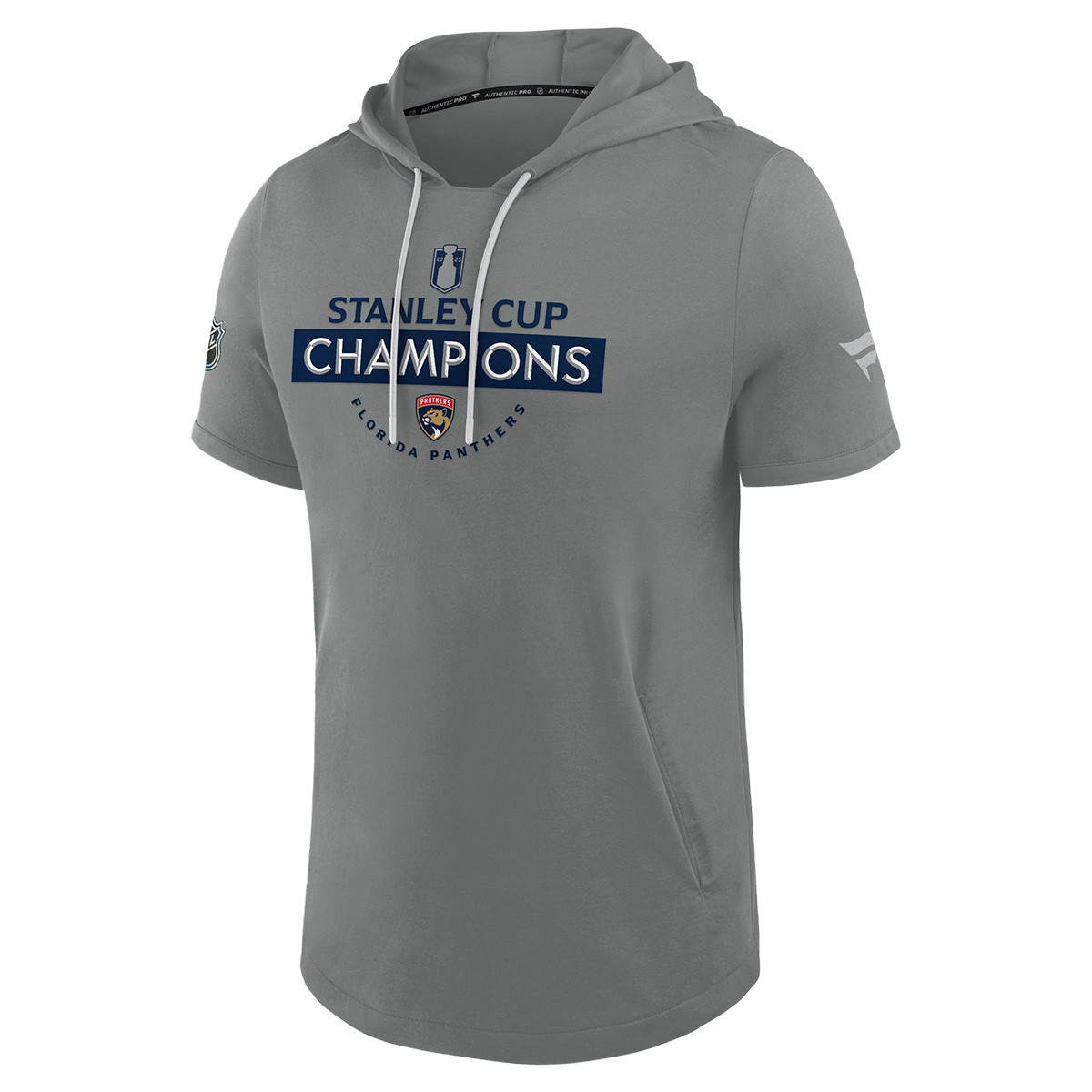 Florida Panthers 2025 Stanley Cup Champions Authentic Pro Short Sleeve Hooded Pullover