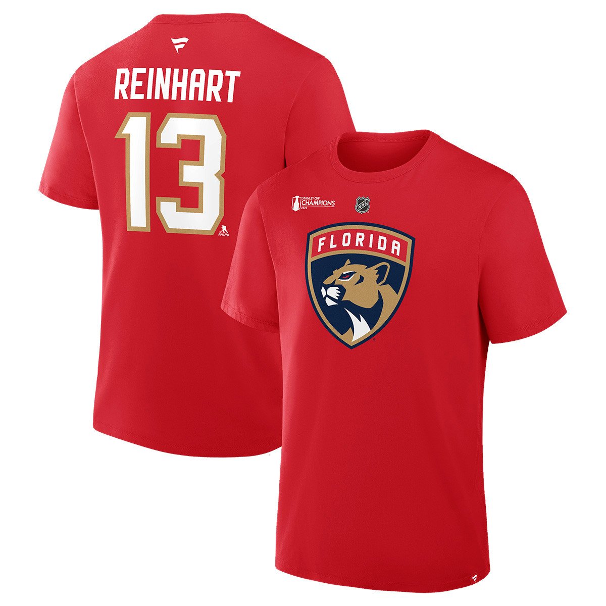 Florida Panthers 2025 Stanley Cup Champions #13 Sam Reinhart T-Shirt