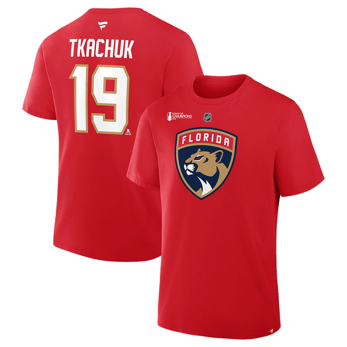 Florida Panthers 2025 Stanley Cup Champions #19 Matthew Tkachuk T-Shirt