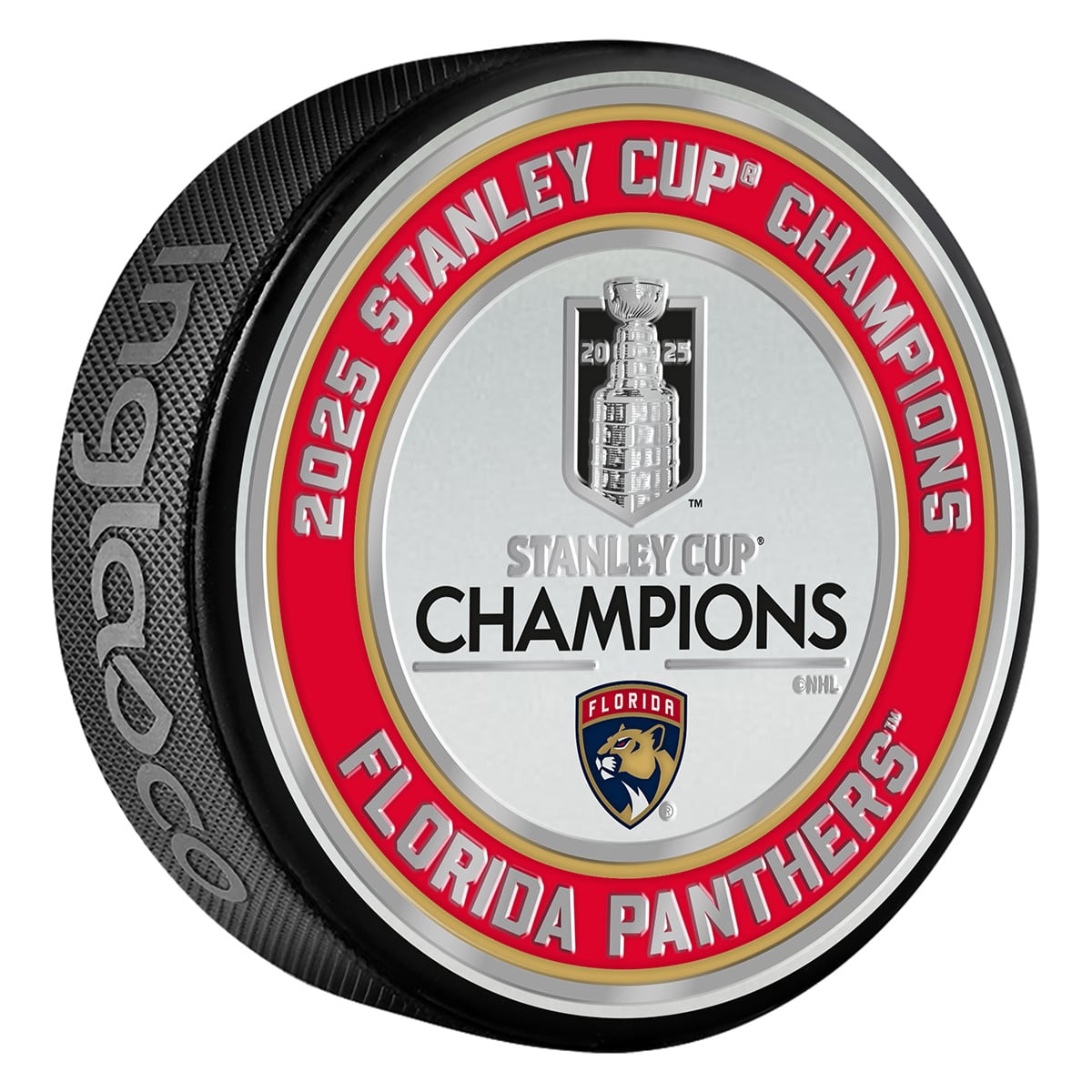Florida Panthers 2025 Stanley Cup Champions Medallion Puck