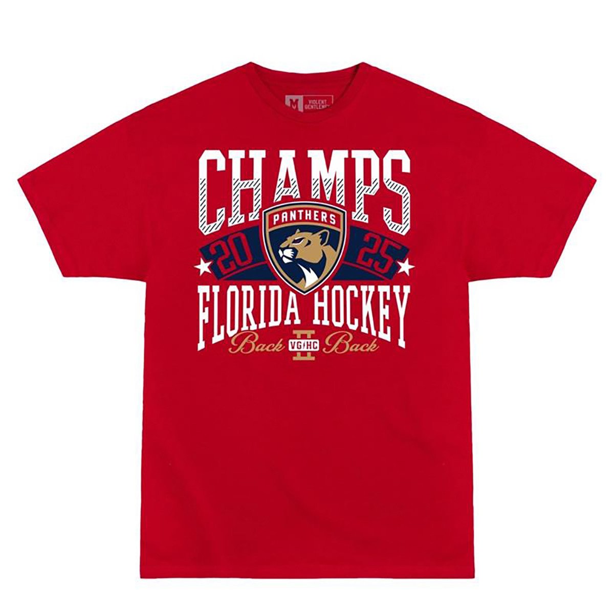 Florida Panthers x Violent Gentlemen  2024-2025 Back-to-Back Stanley Cup Champions T-Shirt
