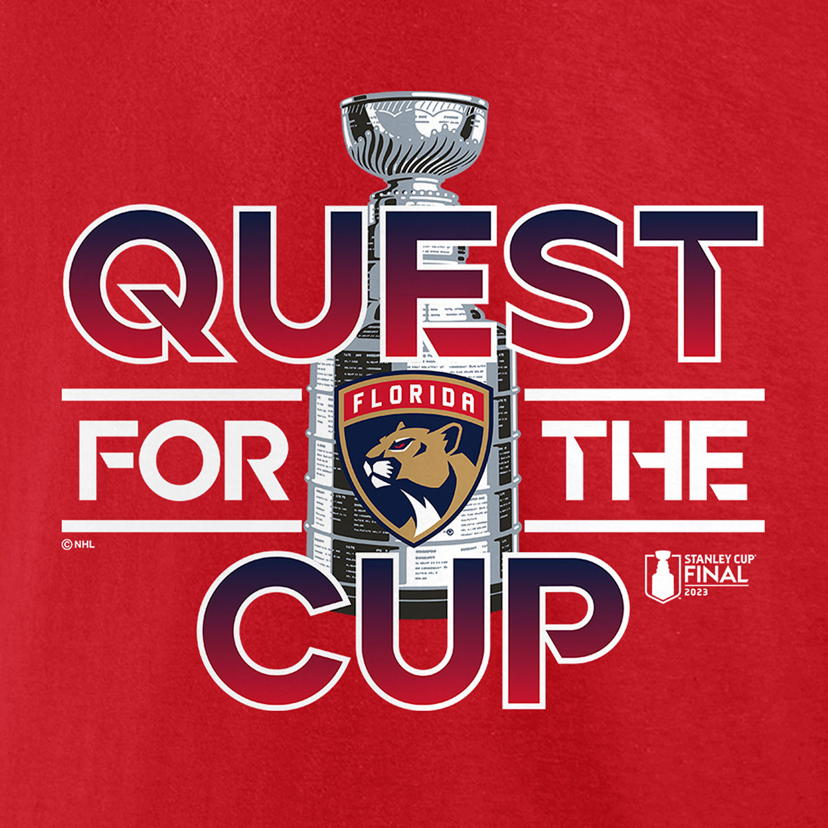 Florida Panthers 2023 Stanley Cup Final Quest for the Cup T-shirt