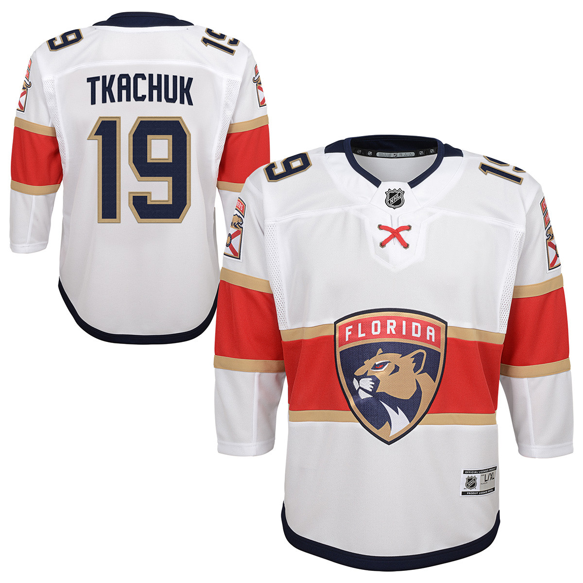 Florida Panthers Youth #19 Matthew Tkachuk Road Jersey - FLA TEAM SHOP