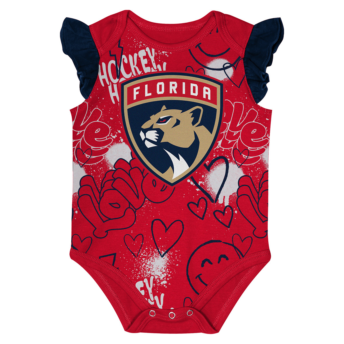 Florida Panthers Infant Girls Team Star Onesie Set