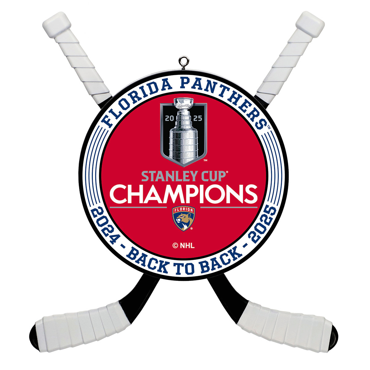 Florida Panthers 2024-2025 Back-to-Back Stanley Cup Champions Hallmark Keepsake Ornament
