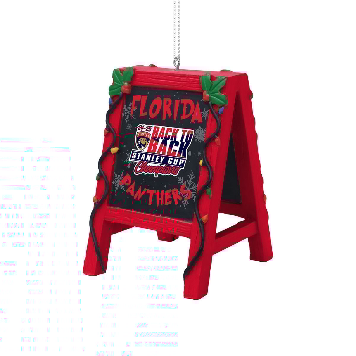 Florida Panthers 2025 Stanley Cup Champions Chalkboard Ornament