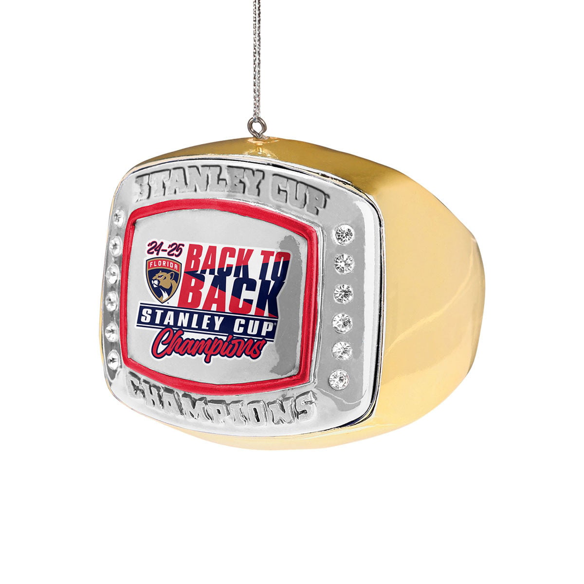 Florida Panthers 2025 Stanley Cup Champions Ring Ornament