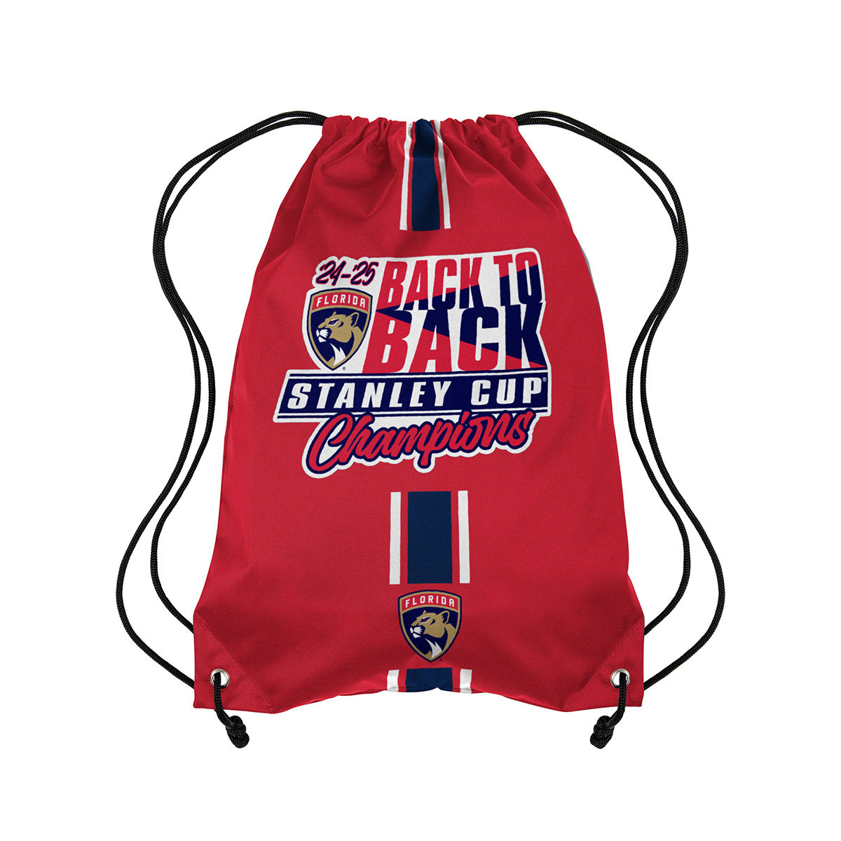 Florida Panthers 2024-2025 Back-to-Back Stanley Cup Champions Drawstring Bag