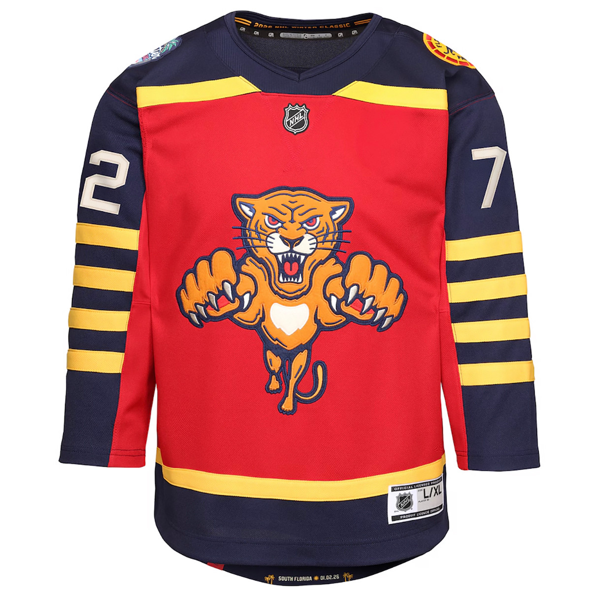 Florida Panthers Youth NHL 2026  Winter Classic #72 Sergei Bobrovsky Jersey