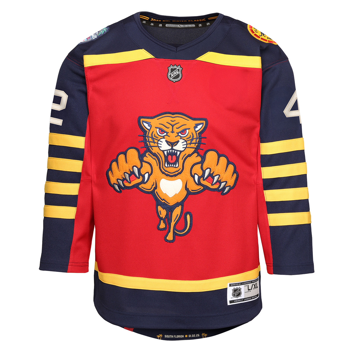 Florida Panthers Youth NHL 2026  Winter Classic #42 Gustav Forsling Jersey