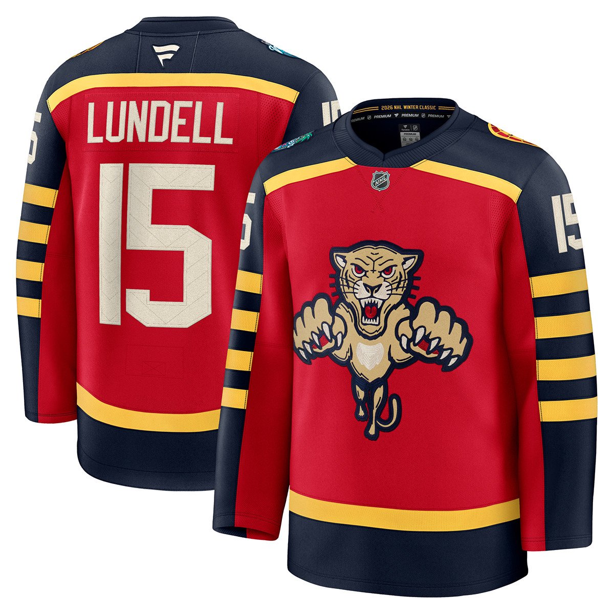 Florida Panthers NHL 2026  Winter Classic #15 Anton Lundell Premium Jersey