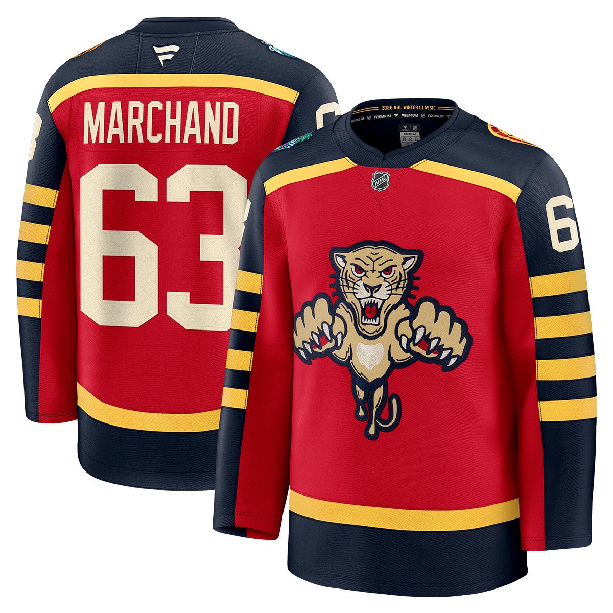 Florida Panthers NHL 2026  Winter Classic #63 Brad Marchand Premium Jersey