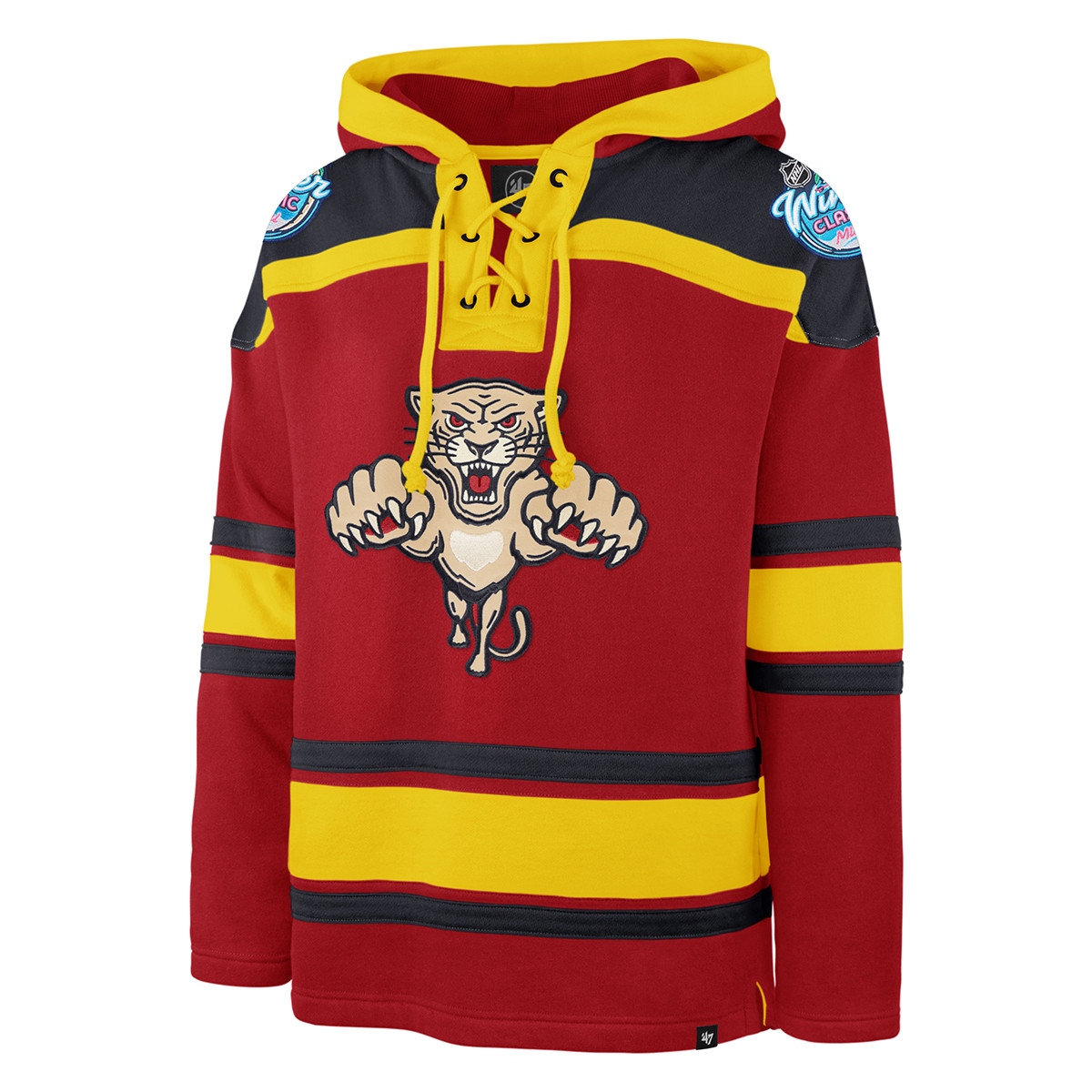 Florida Panthers 2026 NHL Winter Classic Leaping Cat Lacer Hooded Sweatshirt