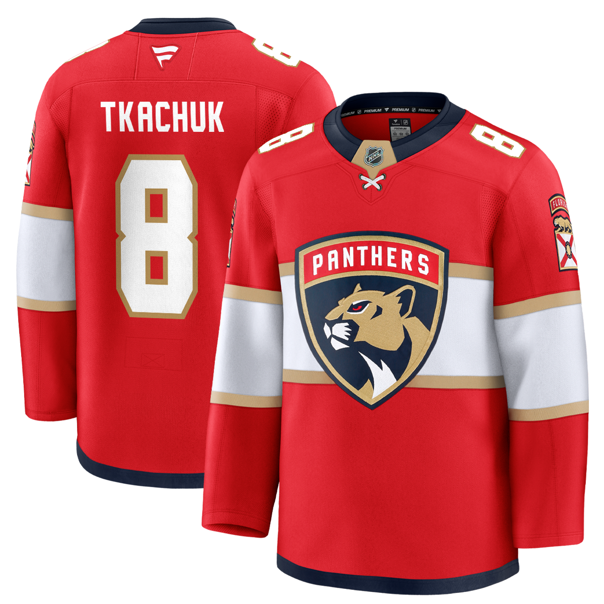 Florida Panthers #8 Brady Tkachuk Premium Authentic Home Jersey