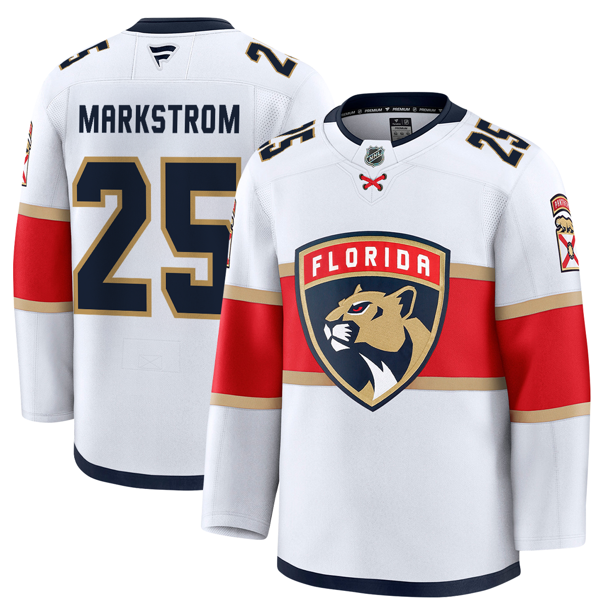 Florida Panthers #25 Jacob Markstrom Premium Authentic Away Jersey