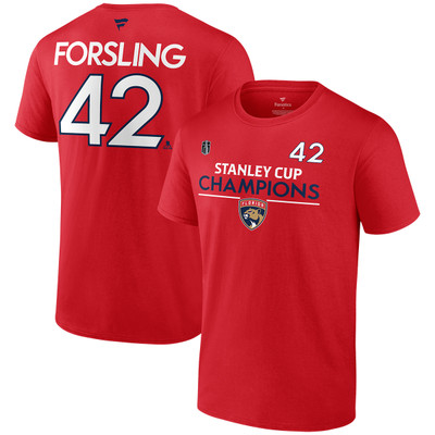 Florida Panthers 2024 Stanley Cup Champions #42 Gustav Forsling T-Shirt