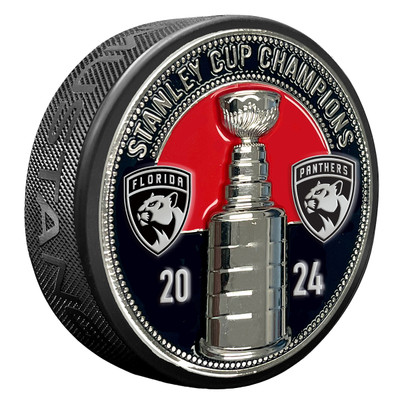Florida Panthers 2024 Stanley Cup Champions Ultra 3D Medallion Puck