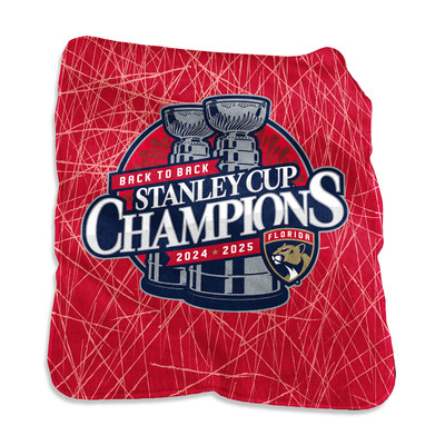 Florida Panthers 2024-2025 Back-to-Back Stanley Cup Champions Silk Touch Throw Blanket