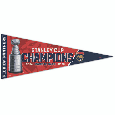 Florida Panthers 2024-2025 Back-to-Back Stanley Cup Champions Stats Pennant Florida Panthers 2024-2025 Back-to-Back Stanley Cup Champions Stats Pennant