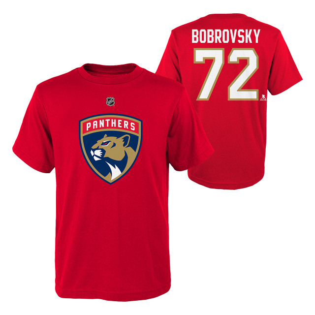 Florida Panthers Youth #72 Sergei Bobrovsky Name &  Number Shirt