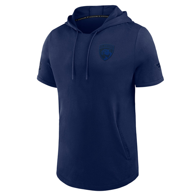 Florida Panthers 2025 Authentic Pro Road Short Sleeve Hooded Pullover